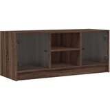 vidaXL TV ormarić sa staklenim vratima smeđa boja hrasta 102x37x42 cm | shoptok.hr