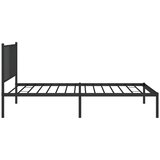 Metalni okvir za krevet s uzglavljem crni 100x190 cm | shoptok.hr