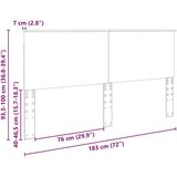  Uzglavlje s uzglavljem Dimljeni hrast 180 cm Konstruirano drvo | shoptok.hr