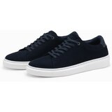 Ombre Classic men's soft suede sneaker shoes - navy blue Cene