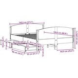 vidaXL Okvir kreveta bez madraca 140 x 190 cm od masivne borovine | shoptok.hr