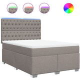 Maison Chic Box spring postelja - Vzmetna postelja z vzmetnico taupe 160x200 cm blago SL18200, (21883781) | Shoptok.si