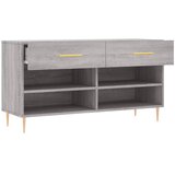  Klupa za cipele siva boja hrasta 102x35x55 cm konstruirano drvo | shoptok.hr