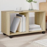 vidaXL Omarica na kolesih sonoma hrast 72x33x42,5 cm iverna plošča Cene