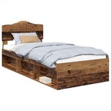 Okvir za krevet s uzglavljem Staro drvo 100 x 200 cm | shoptok.hr