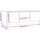 TV omarica dimljeni hrast 102x35x36,5 cm inženirski les, (20730894) | Shoptok.si