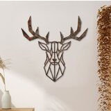 Opviq zidna dekoracija Rusty Deer 1, 51x51 cm, 1.5 mm, Braon Cene