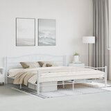 Maison Chic Posteljni okvir - Dvoposteljna postelja - Zakonska postelja bel kovinski 200x200 cm-J3165, (21764381) | Shoptok.si