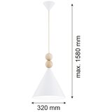  Argon 8632 - Visilica na sajli KEGEL 1xE27/15W/230V bela | Eponuda.com