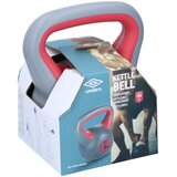 Umbro 255781 kettlebell uteg 4 kg – kompozitni, ergonomska ručka, sivo-crveni | shoptok.hr