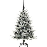 vidaXL Umjetno božićno drvce s rasvjetom i setom kuglica Zelena 120 cm | shoptok.hr