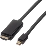 mini-displayport / hdmi adapterski kabel mini displayport vtič\, hdmi-a vtič 1.00 m črna 11.04.5795 zaščiten displayport kabel, (20415652)
