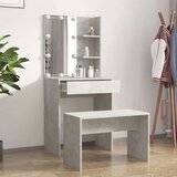  Set toaletnog stolića LED siva bojabetona od konstruiranog drva | shoptok.hr