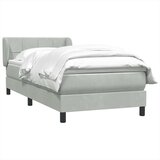  Box Spring krevet s madracem svijetlo sivi 80x210 cm baršun | shoptok.hr
