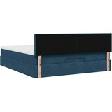  Otomanski krevet s madracem tamnoplavi 160x200 cm baršunasti | shoptok.hr