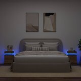  Noćni ormarići 2 kom s LED boja hrasta 40x30x40 cm drveni | shoptok.hr