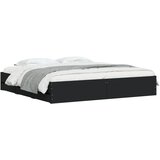  Okvir za krevet s ladicama crni 200x200 cm konstruirano drvo | shoptok.hr