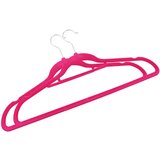 vidaXL obešalniki 100 kosov nedrseči roza žamet | Shoptok.si