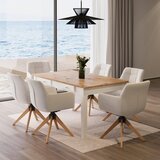 Bessagi Home Jedilna Miza Camden, Bela, Barve Bora, 160x90 | Shoptok.si