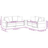  2-dijelni set sofa s jastucima sivi od umjetne kože | shoptok.hr
