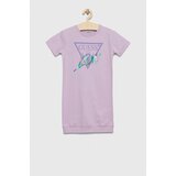 Guess Otroška bombažna obleka vijolična barva | Shoptok.si