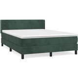 Maison Chic Box spring postelja - Vzmetna postelja z vzmetnico temno zelena 140x200 cm žamet SL15012, (21907780) | Shoptok.si