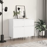 vidaXL Komode 2 kom bijele 40 x 35 x 70 cm od konstruiranog drva Cijene