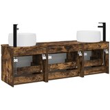  Set ormarića za kupaonicu 3 kom. Dimljeni hrast Smeđa 49 x 44,5 x 66 cm | shoptok.hr