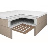 P & B POSTELJA Z VZMETNICO 140 cm x 200 cm , les, tekstil, leseni material siva | Shoptok.si