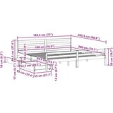 vidaXL Okvir kreveta bez madraca bijeli 180x200 cm od masivne borovine | shoptok.hr