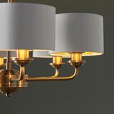  Endon 98936 - Luster na lancu HIGHCLERE 6xE14/28W/230V bela/mesing | Eponuda.com