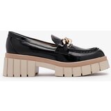 Resti Lacquered women's moccasins in black Aquan- Footwear | Shoptok.si