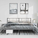  Metalni okvir za krevet s uzglavljem crni 193x203 cm | shoptok.hr