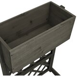  Vrtna sadilica s rešetkom siva 45x30x74 cm od masivne jelovine | shoptok.hr