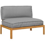  Set sofe s jastukom Siva 120 x 92 x 69 cm Čvrsto drvo akacije | shoptok.hr