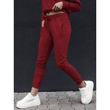 DStreet Spodnie damskie dresowe FITS bordowe | Shoptok.si