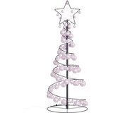 vidaXL LED božićno drvce s kuglicama 80 LED toplo bijelo 120 cm | shoptok.hr