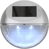  Vanjske solarne zidne svjetiljke LED 24 kom okrugle srebrne | shoptok.hr