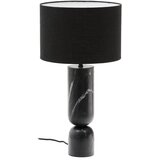 Kave Home Črna marmorna namizna svetilka s tekstilnim senčilom (višina 57 cm) Vex – | Shoptok.si