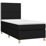  Box spring postelja z vzmetnico LED črna 90x200 cm blago, (20896768) | Shoptok.si