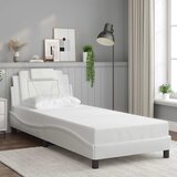  Okvir za krevet Viana bez madraca bijeli 80 x 200 cm od umjetne kože | shoptok.hr