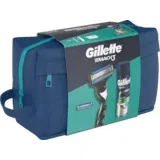 Gillette mach 3 brijač + dopuna + series gel 200ml sa neseserom