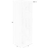 Zuiver Kremno bel regal iz masivnega hrasta 60x160x35 cm Seven – | Shoptok.si