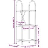 vidaXL Polica Sivi hrast sonoma 40 x 30 x 109 cm Konstruirano drvo | shoptok.hr
