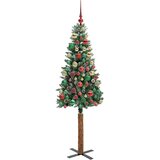 vidaXL Ožja jelka med 300 LED Zelena in Bela 180 cm PVC in trden bor | Shoptok.si