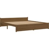  Okvir za krevet od masivnog drva smeđa boja meda 200 x 200 cm | shoptok.hr