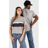 Regular Fit Colorblock Cotton T-shirt elephant grey / grap / wht
