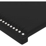  Uzglavlje crno 100 x 5 x 78/88 cm od umjetne kože | shoptok.hr
