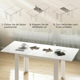  Razvlačivi blagovaonski stol 140/180 x 80 cm kuhinjski stol za 6-8 osoba za kuhinju blagovaonicu bijela | shoptok.hr