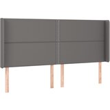  LED uzglavlje sivo 203x16x118/128 cm od umjetne kože | Eponuda.com
